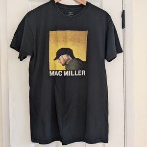 Mac Miller Mens Graphic Short Sleeve T Shirt 100% Cotton Size Med Black Yellow